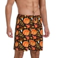 thumbnail image 2 of Honeii Autumn Pumpkin Print Men's Pajama Sleepwear Shorts - a comfy pajama bottom and lounge short for Relaxed Home Wear-3X-Large, 2 of 6