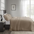 thumbnail image 3 of CJC Quilted Duvet Cover Set 3-Piece – Soft All-Season Bedspread with 2 Pillow Shams (220x240 cm / 87x94 in, Khaki), 3 of 10