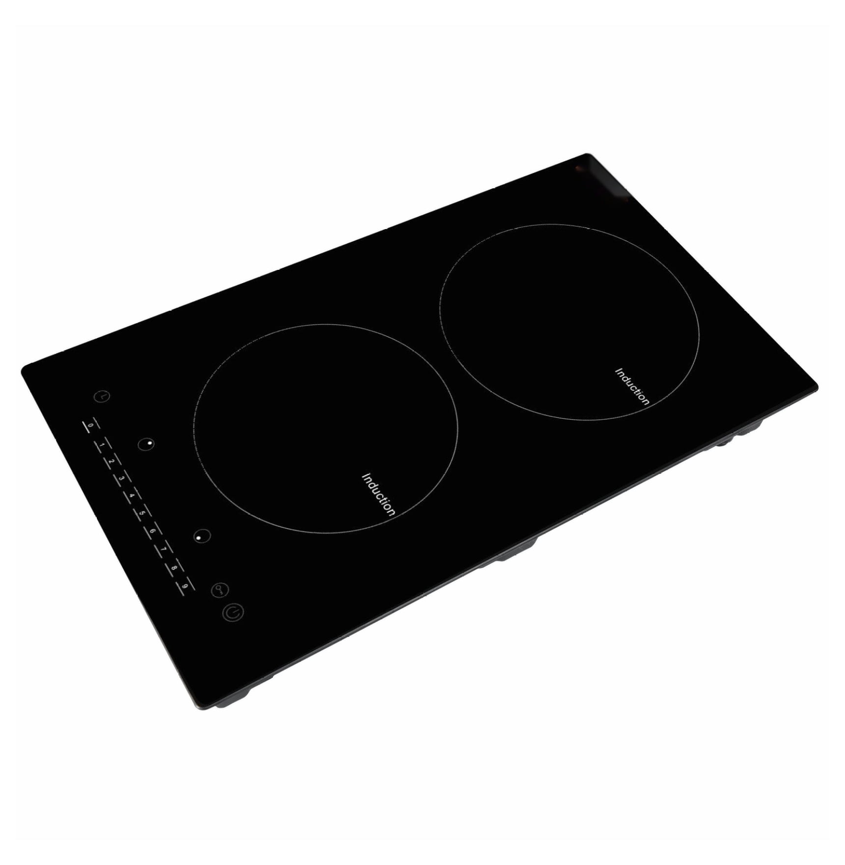 Electric Cooktop 2 Burners, 12'' Induction Stove Top 1800W, Built-in Magnetic Cooktop, 9 Heat Levels, LED Touch Screen, Child Lock & Overheat Protection