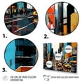 thumbnail image 3 of Designart "Yellow Blue New York City" Cityscapes Floater Framed Wall Art Print, 3 of 7