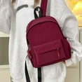 thumbnail image 5 of DFEK Minimalist Large Capacity Casual Lightweight Backpack for Female Students Fresh Style Junior Senior High School Red, 5 of 5