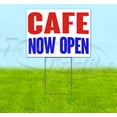 thumbnail image 1 of Cafe Now Open (18" x 24") Yard Sign, Includes Metal Step Stake, 1 of 6