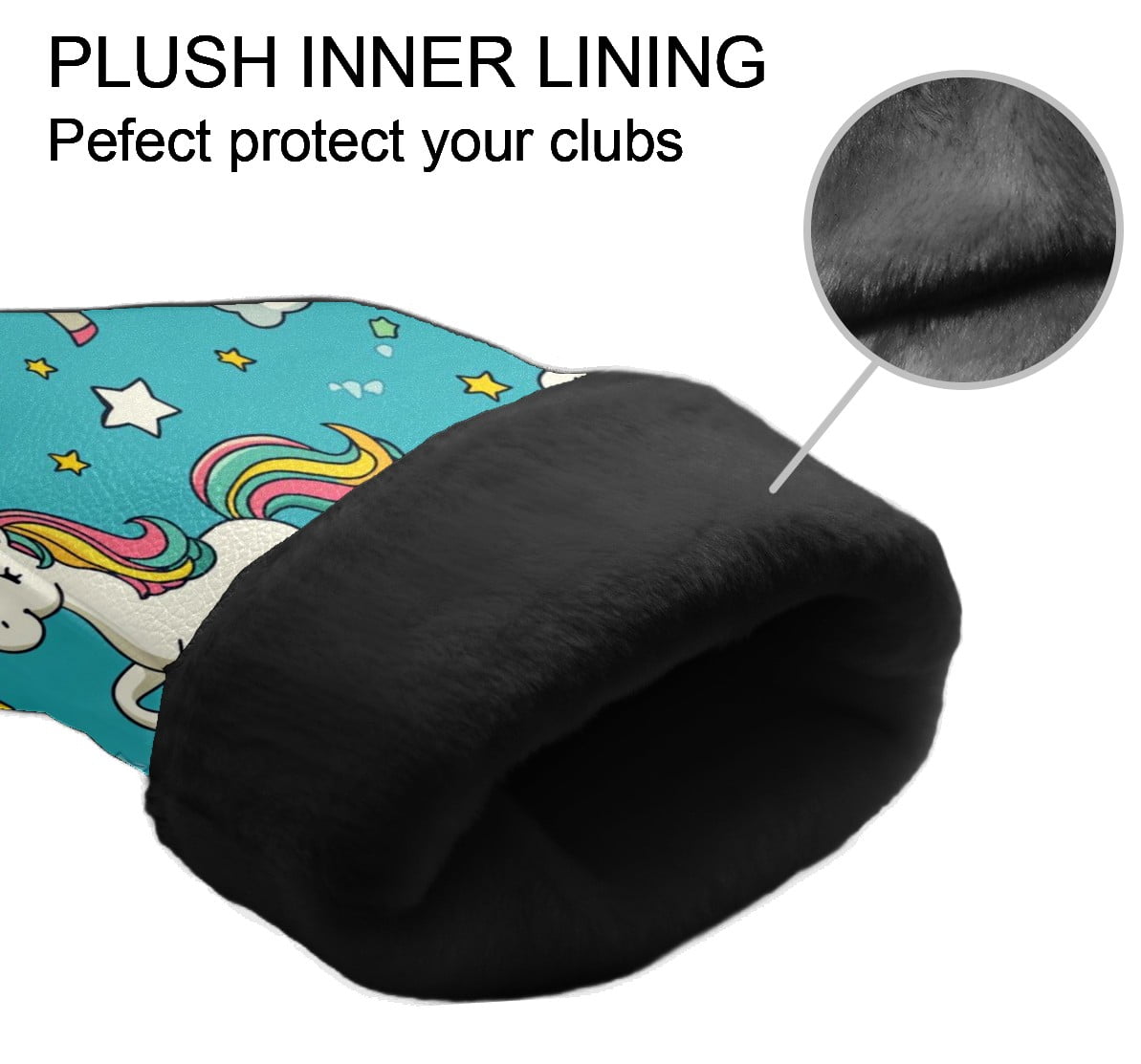 Golf Head Covers Beautiful Horse Design for Driver, Wood & Hybrid, Premium Waterproof PU Leather with Plush Lining, Elegant Animal Golf Gifts