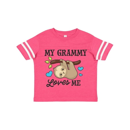 

Inktastic My Grammy Loves Me with Sloth and Hearts Gift Toddler Boy or Toddler Girl T-Shirt