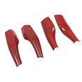 thumbnail image 5 of 4 Pcs Gear Shift Wiper Lever Cover ABS Wheel Column Shift Paddle Trim Replacement for Tesla Model 3 Y Glossy Red Carbon Fiber Style, 5 of 5