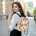 thumbnail image 6 of FORMRS Mini Backpack Purse for Women Quilted Travel Daypack Casual Shoulder Bag, Blue Leaves, 6 of 7