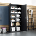 thumbnail image 3 of Magshion Metal Storage Cabinet with Locking Door, 71" Garage Storage Cabinet with 6 Adjustable Shelves, Steel Lockable File Cabinet for Office Home, Black, 3 of 10