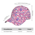 thumbnail image 2 of Honeii Skull Blue Flower Print Hat, Women's Baseball Hat Unisex Fit, Baseball Cap,Adjustable One Size, 2 of 6