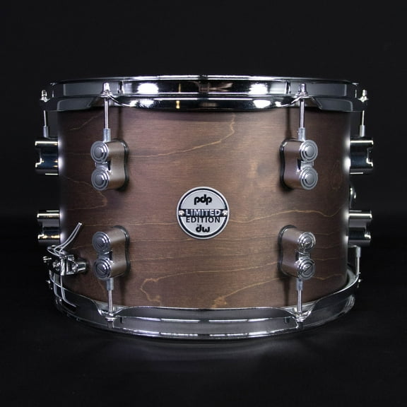 PDP Concept Maple 8x12 Dry Snare - Satin Walnut Stain with Chrome Hardware