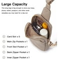 thumbnail image 2 of Small Sling Bag for Women Leather Crossbody Fanny Packs Chest Bag for Women, 2 of 6