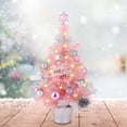 thumbnail image 6 of Mini Christmas Tree, 18" Artificial Small Christmas Tree with LED String Lights, Tabletop Christmas Tree with Pine Cones Christmas Balls Ornaments for Christmas Decorations, 6 of 9
