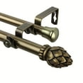 thumbnail image 2 of Bud Double Curtain Rod 48-84 inch-Antique Gold 1315-4707-484, 2 of 2