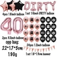 thumbnail image 2 of Kit de globos de cumpleaños Dirty 30 y 40 en oro rosa y negro, 31 unidades, 2 of 2