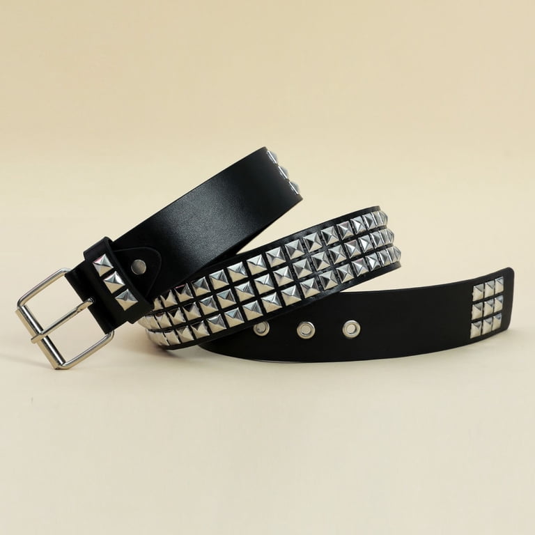 Harmtty Punk Style Studded Belt Square Rivets Adjustable  display picture 1