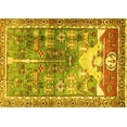 thumbnail image 1 of Ahgly Company Machine Washable Indoor Rectangle Persian Yellow Traditional Area Rugs, 4' x 6', 1 of 4