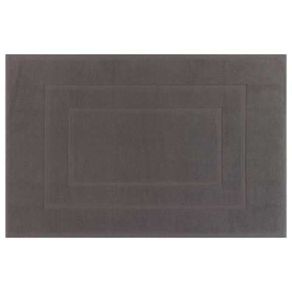 Unique Bargains Cotton Ultra Absorbent Quick Dry Washable Towel Bath Mat Dark Grey