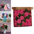 thumbnail image 4 of Rosas artificiales de espuma PE, suaves al tacto, ideales para decoración de bodas. Luz roja, 4 of 9
