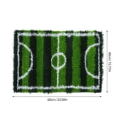 Raindrops Realistic Artificial Grass Turf Mat, Synthetic Lawn Carpet for Soccer Field, Kids Bedroom, Indoor & Outdoor Green Grass Mat