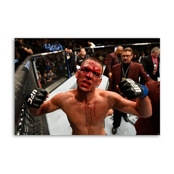 Boxer Nate Diaz Poster Cool Artworks Painting Wall Art Canvas Prints Hanging Picture Home Decor Posters Gift 16x24inch(40x60cm)