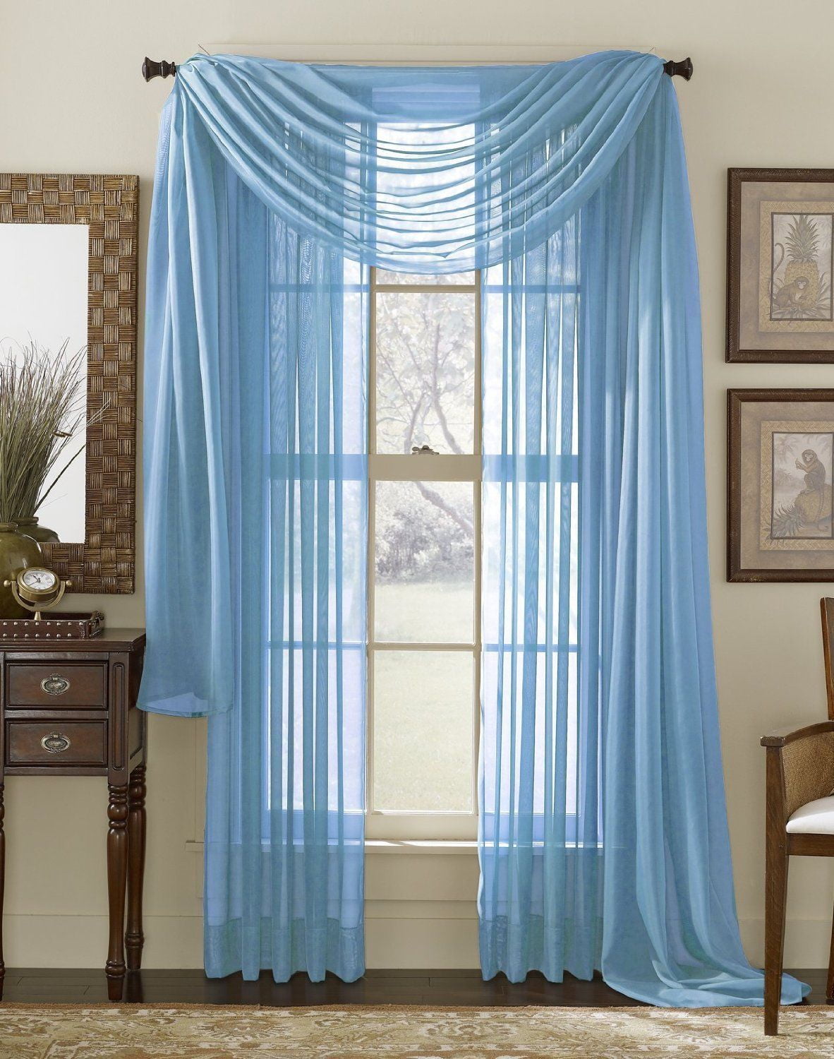 Empire Home Solid Sheer Window/ Wedding 55