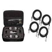 Cad Audio Stage7 Premium 7-Piece Drum Instrument Mic Pack with Vinyl Carrying Case + 4 On Stage Microphones Cables