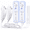 White, variant on 2in1 Built in Motion Plus Remote Controller Nunchuck Set for Wii&Wii U Console Video Games(2 Pack)