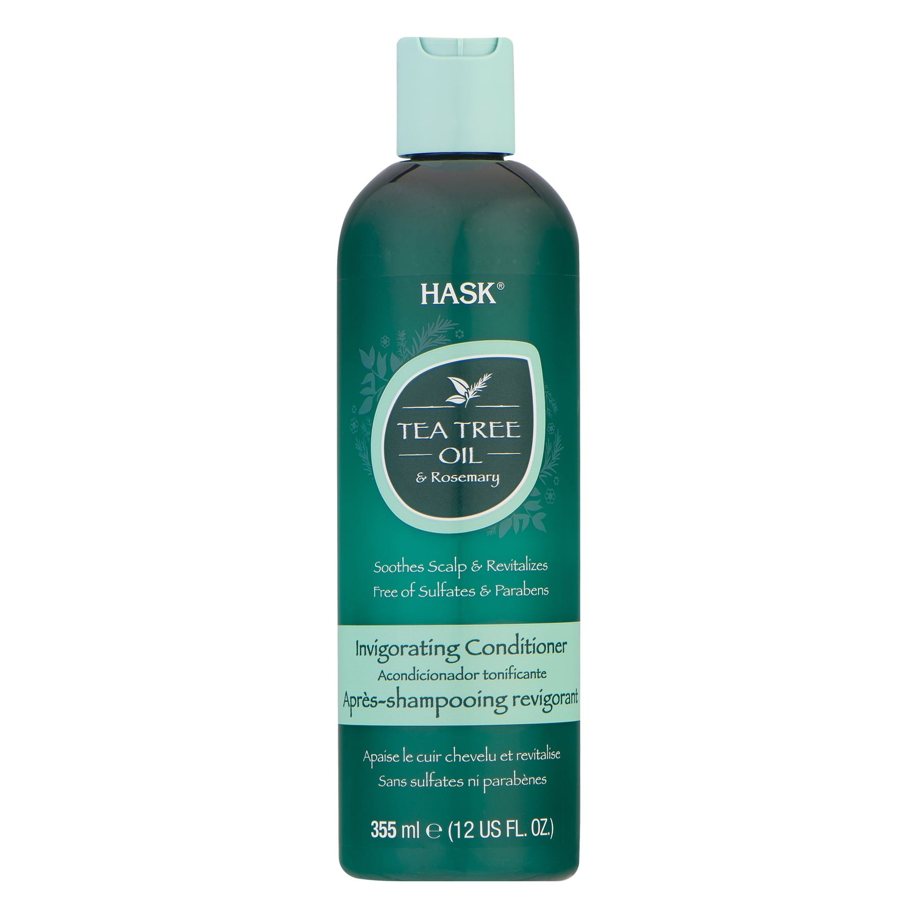 Hask Conditioner, Invigorating, Tea Tree Oil & Rosemary, Bottle, 12.0