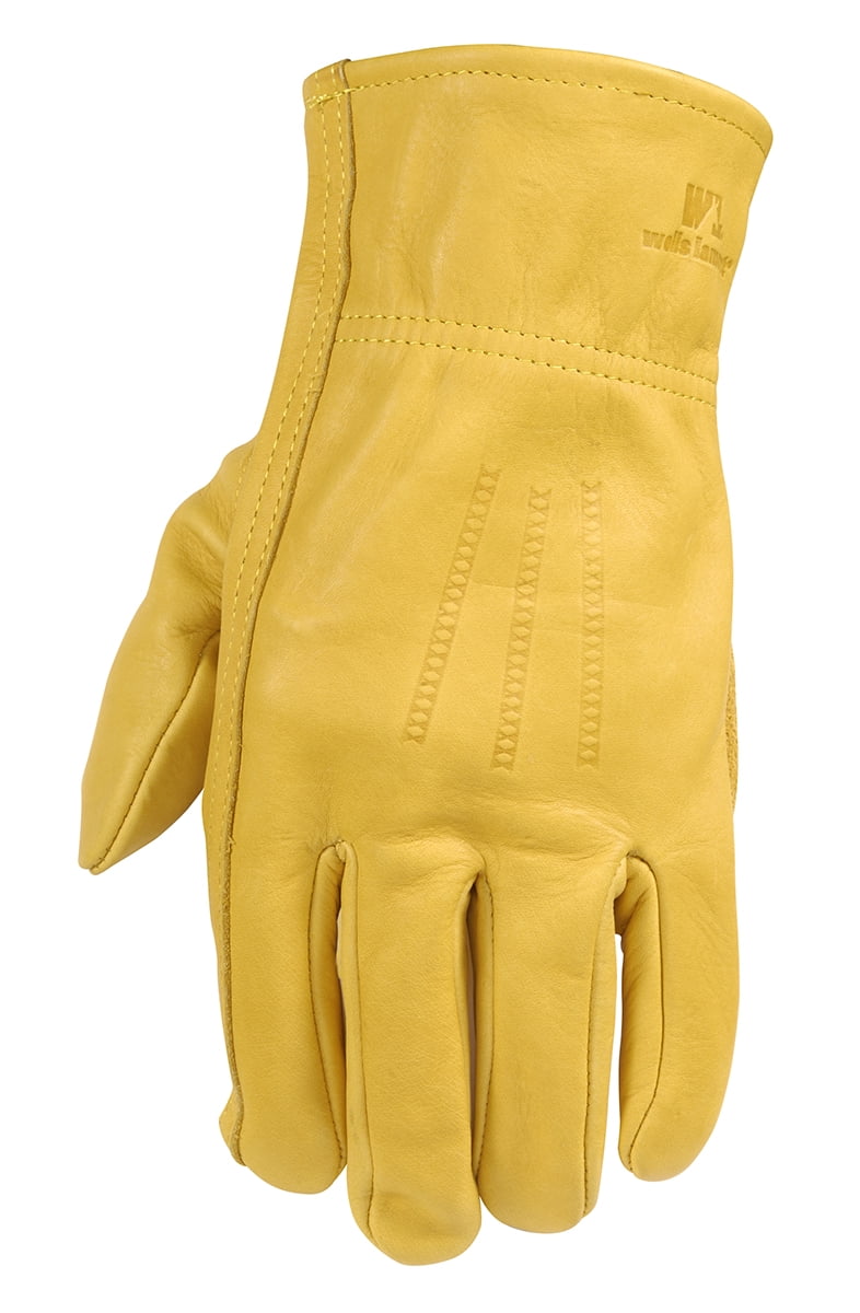 Heavy Duty Grain Cowhide Extra Wear Palm Leather Work Gloves, Saddletan