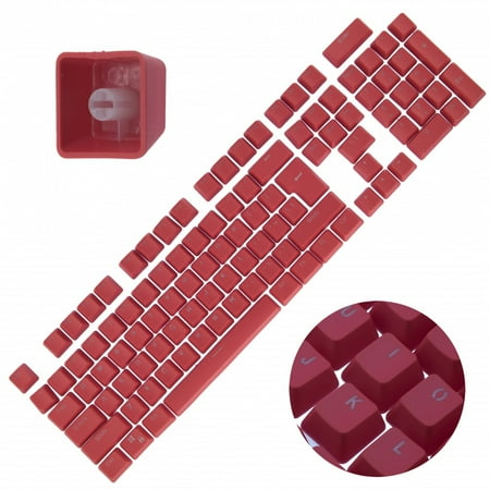 - Backlit Double Shot Color Keycaps Cherry MX Mechanical Keyboard Themes Red 104