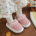 thumbnail image 6 of UngA Boys House Slippers Infant Toddler Boys Girls Winter Shoes Slip Resistant Soft Rubber Sole Solid Color Cotton Slipper Cute Fashion Non Slip Baby Shoes Pink,10.5, 6 of 7