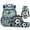 Teal Splash Soccer Ball, variant on Yspwyqan Baseball Batter Splash 4Pcs Backpack Set with Lunch Box Pencil Case Water Bottle, 17 Inch Multi-Pocket Lightweight Boys Backpack Set for Elementary Middle School