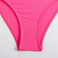 thumbnail image 5 of Womens High Waisted Bikini Sets Halter Colorblock Swimwear String Cheeky Swimsuit Bathing Suit, 5 of 7