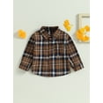 thumbnail image 2 of GXFC Kids Boys Fall Shirt Clothes 6M 1T 2T 3T 4T Toddler Baby Boys Long Sleeve Plaid Button Down Collar T-shirt Tops Spring Autumn Clothing for Children Boys, 2 of 7