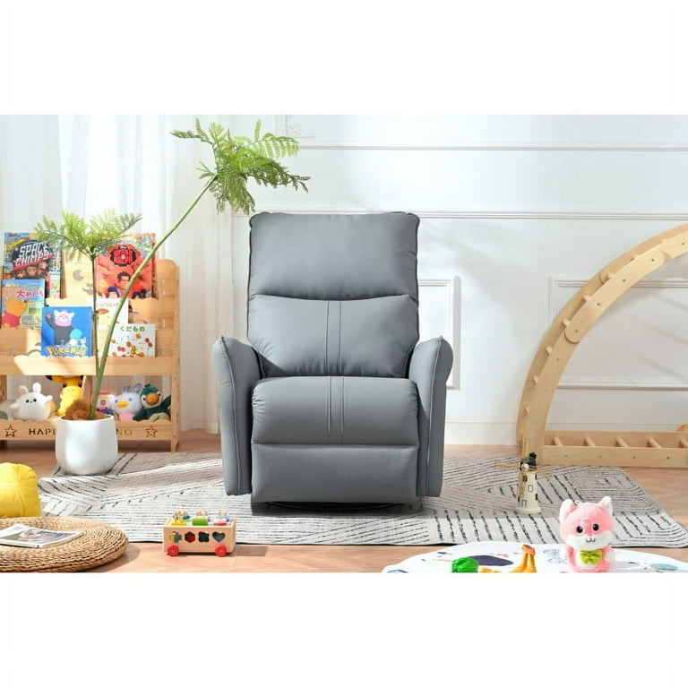 Rocker Recliner Chair,360° Swivel Nursery Rocking Chair,Glider