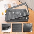 thumbnail image 4 of Estuche de almacenamiento de cubiertos con tapa de PVC Caja de almacenamiento de utensilios plegable de 5 compartimentos Caja de almacenamiento de cubiertos Cofre Soporte de almacenamiento de cubierto, 4 of 11