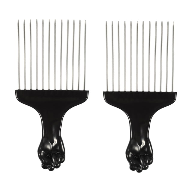 Ofertas Únicas 2pcs Peine de Metal Peines Africanos para Cabello Afro Peine para Mujeres y Hombres 5.83"x2.83"