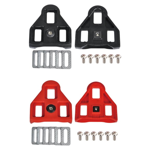 Wellgo RC5/RC6 Shoe Plates - Look Delta Compatible Cleats - Red