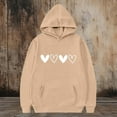 thumbnail image 6 of SGFCWSX Girls Oversized Heart Print Hoodie, Teens Comfort Pullover Soft with Pocket Sweatshirt for Daily Casual Wear Khaki Size 13-14 Years, 6 of 6