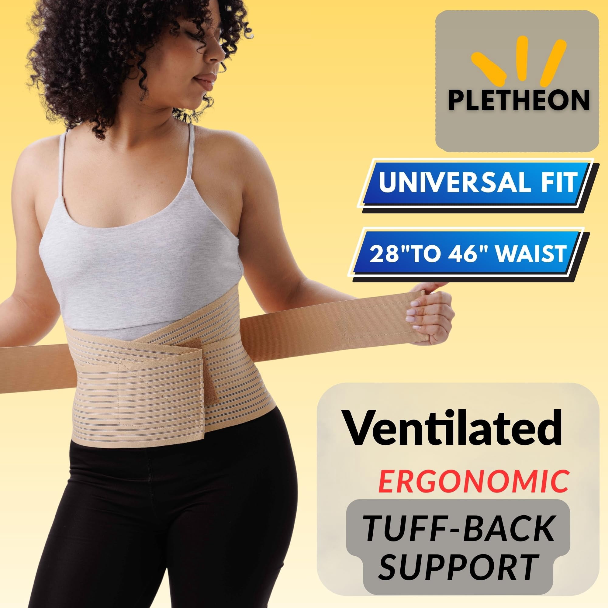 Adjustable Lumbar Support Belt for Lower Back Pain Relief Waist Brace for Men and Women | Posture Correction & Spine Support
