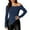 Navy, variant on Womens Casual Trendy Cropped Off-Shoulder Blouses Women's Off Shoulder Slim Pullover T-shirt With Slanted Collar And Irregular Hem Long Sleeves