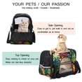 thumbnail image 3 of Tropical Plants Premium Fabric Dog Bag - 900D Oxford Cloth & Sherpa Base, Nylon Webbing, 17x10x11.8 in, Pet Travel Carrier, 3 of 7