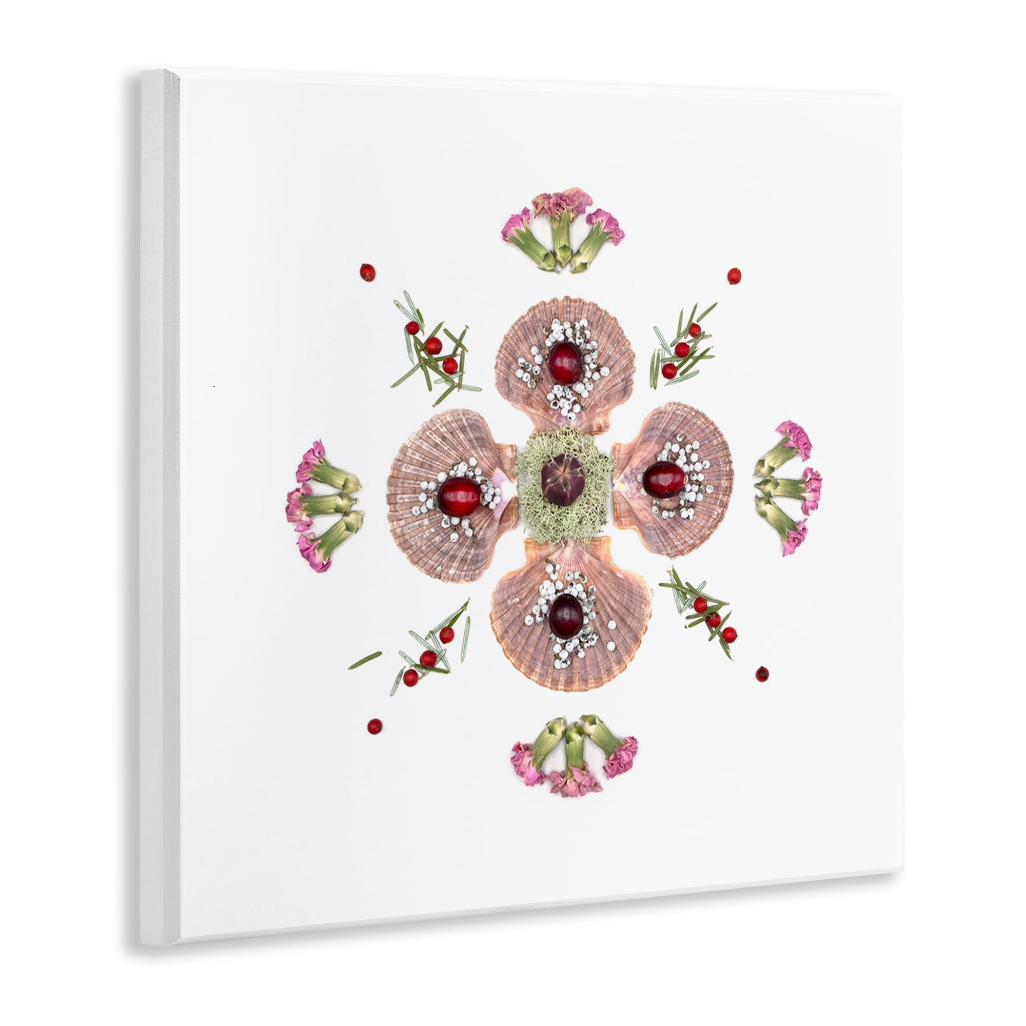 Stupell Industries Clam Shells & Botanicals Pattern Wall Plaque Art, design by Beth Adoette