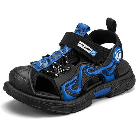 

KAQ Boys Girls Athletic Sports Sandals Little Kids Closed Toe Water Sandals Summer Shoes for Walking Hiking Outdoor