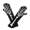 thumbnail image 1 of Calcetines hasta el muslo para mujer, diseño de calavera, esqueleto, hueso, Halloween, cosplay, 1 of 5