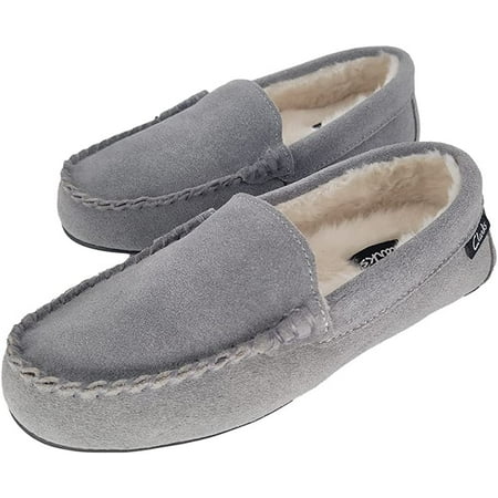 

Clarks Women s Venetian Moccasin Suede Indoor/Outdoor Faux Fur Lining Slippers (7 M US Pewter)