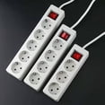 thumbnail image 3 of Eu Standard German Type Power Strip 3/4/5 Sockets In A Row Flat Adapter Light Switch With Surge Protector Extension Cable Home Improvement Electrical, 3 of 4