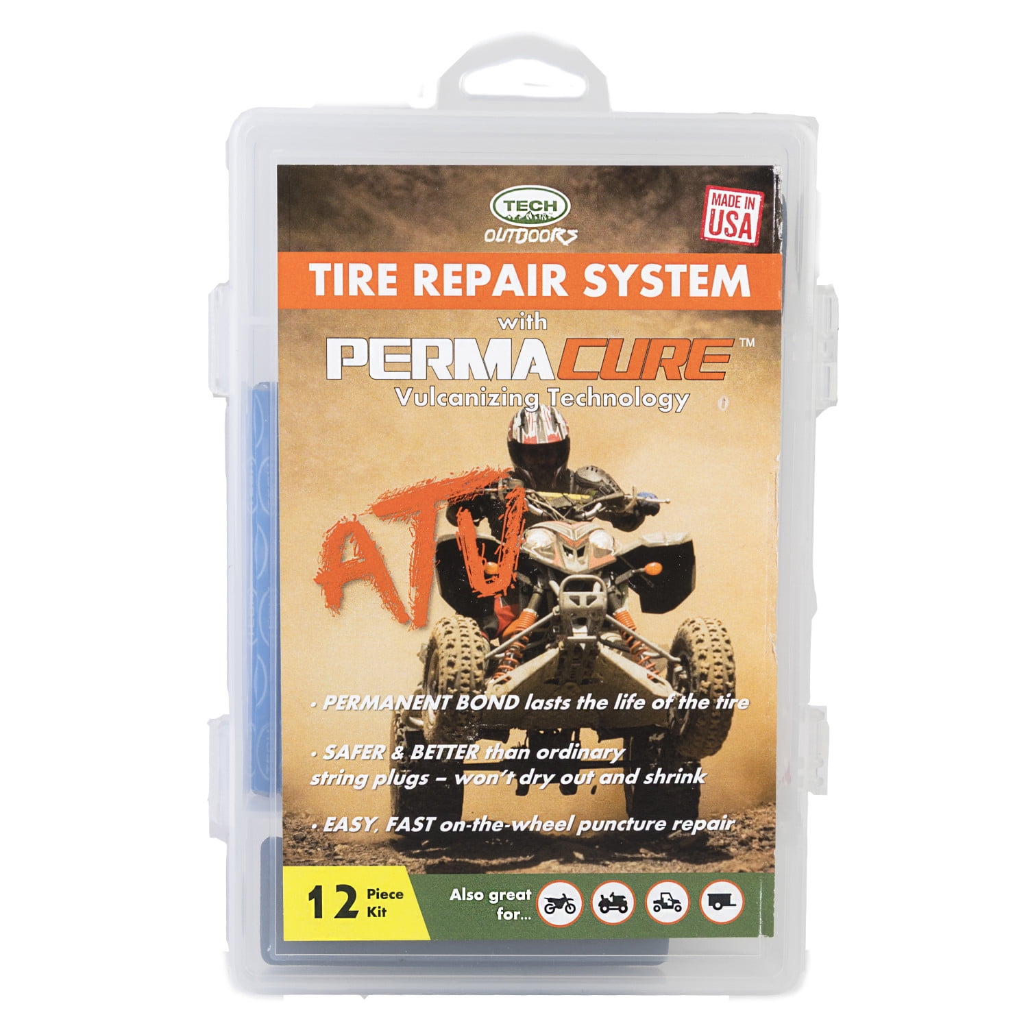 Tech Outdoors ATV Tire Repair System Works for ATV?s, Lawn Tractors, Small Trailers, and Dirt