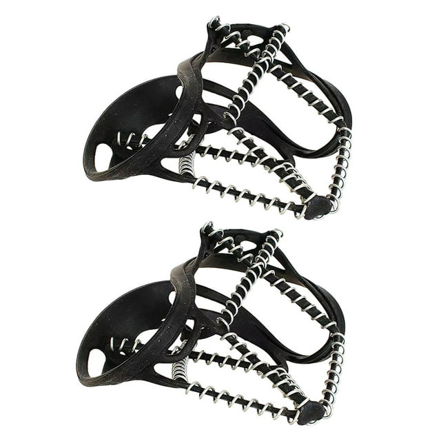 Minnieouse 2 piezas de empuñaduras de nieve para zapatos, ligeras y antideslizantes, antideslizantes, para invierno, elegantes Accesorios de calzado