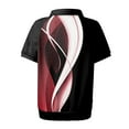 thumbnail image 4 of NAMTYQX Women's T-Shirts Womens Polo Shirts Soft Lapel Short Sleeve Lounge Lounge Wine Size M, 4 of 5