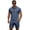 Navy, variant on Uwinwear Men's Casual Athletic Tracksuits Sets Solid Color Half-Zip Polo Shirt and Drawstring Shorts Set Athletic Tracksuits 2 Piece Outfit,Black,XXXL